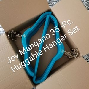 Turquoise Blue Joy Mangano 35 Pc. Huggable Velvet Hanger Set